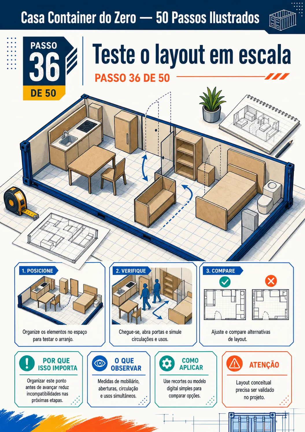 Prévia do passo 36: teste do layout em escala
