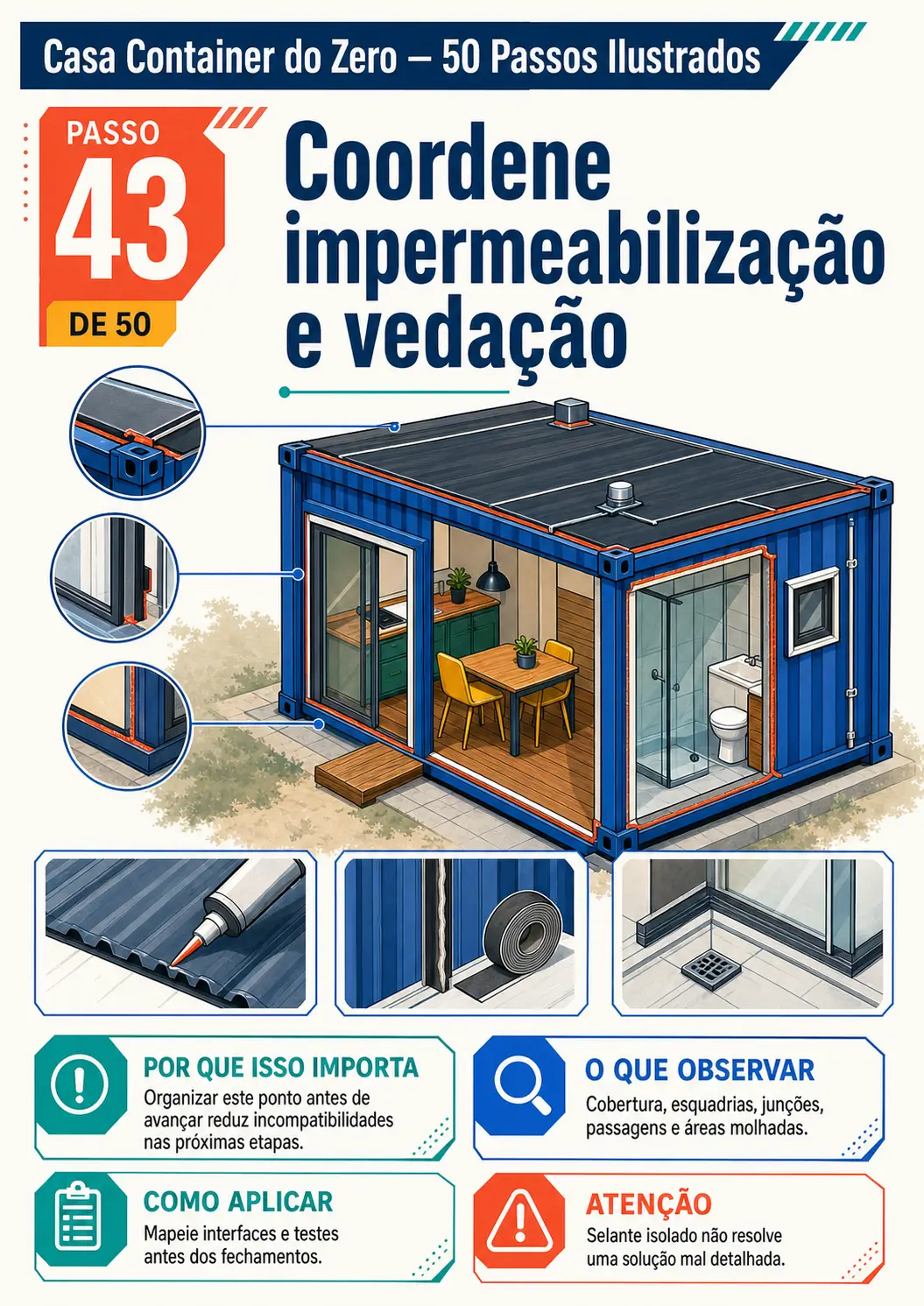 Prévia do passo 43: impermeabilização e vedação